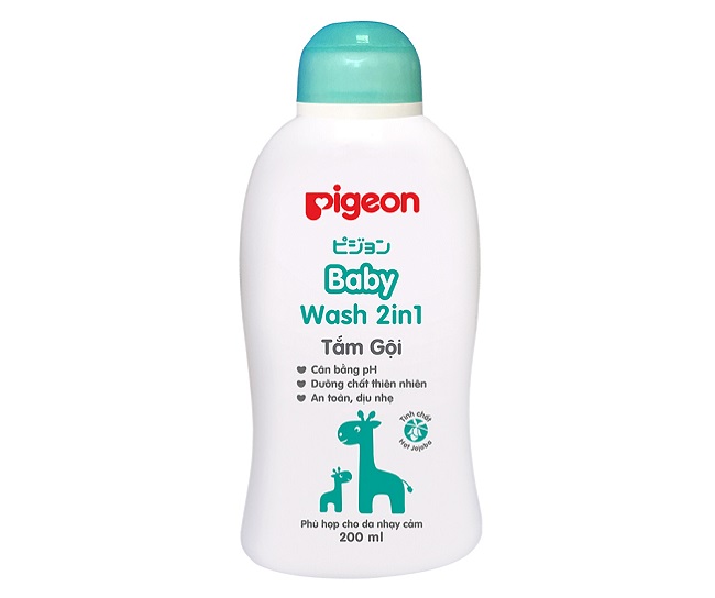 Pigeon Baby Wash 2in1 Jojoba – Sữa tắm cho trẻ sơ sinh của Nhật