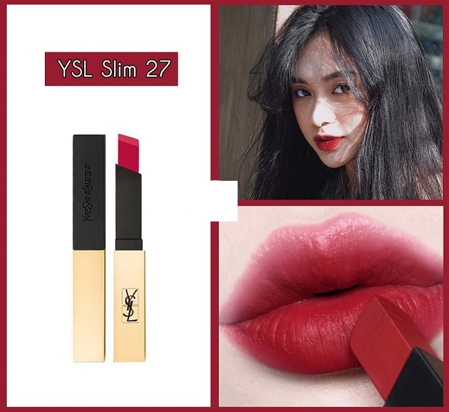 Son YSL Rouge Pur Couture The Slim 27 Conflicting Crimson Màu Đỏ Đất