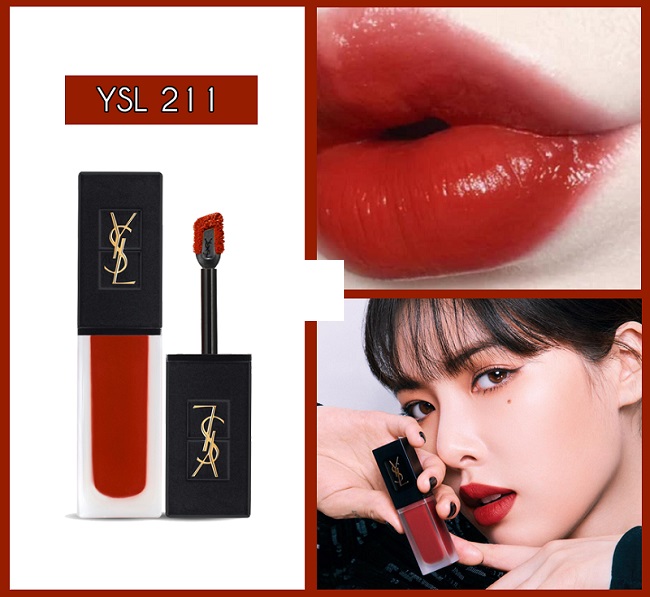 Son Kem YSL Tatouage Couture Velvet Cream Liquid Lipstick 211 Chili Incitement Màu Đỏ Đất