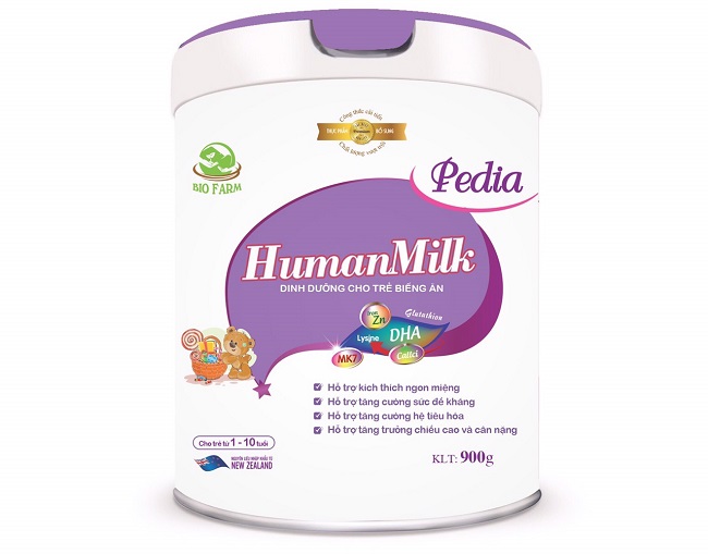 Sữa bột Human Milk Baby – dành cho bé biếng ăn, kích thích ăn ngon.