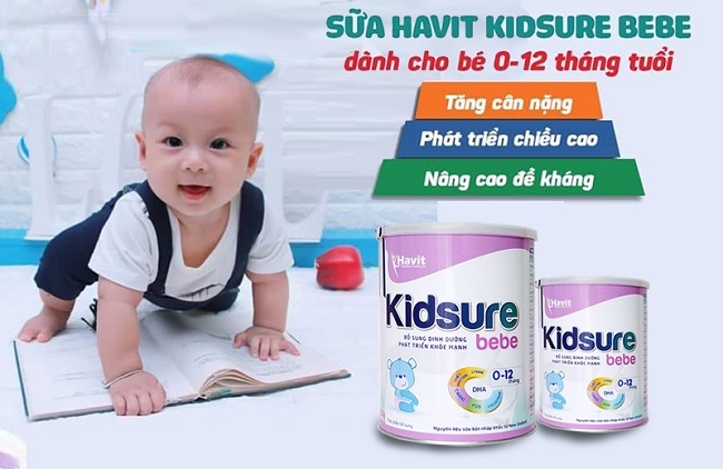 Sữa Kidsure Bebe bổ sung nhiều năng lượng giúp tăng cân hiệu quả