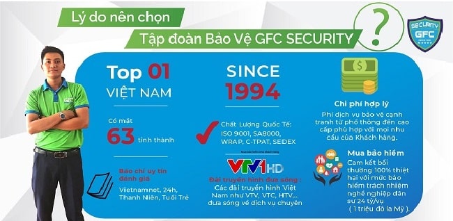 Tập đoàn bảo vệ GFC Security là công ty Bảo vệ lớn nhất Việt Nam