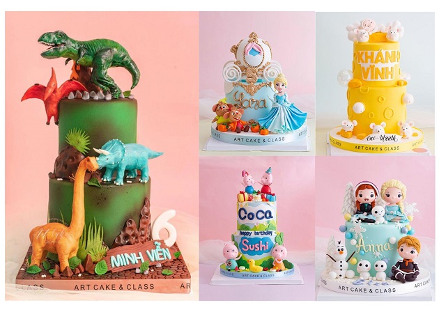 1 số mẫu bánh sinh nhật theo yêu cầu đẹp của Art Cakes