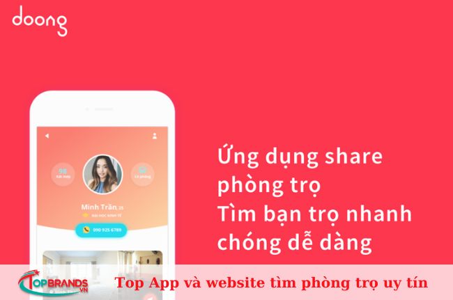 App tìm nhà trọ cho sinh viên Doong
