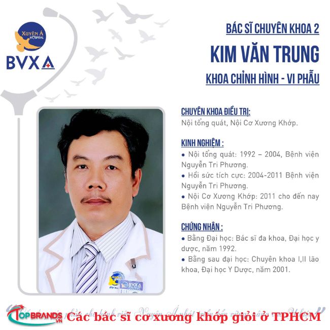 Bác sĩ CKII Kim Văn Trung - Bác sĩ xương khớp giỏi ở TPHCM