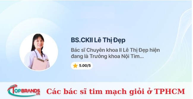 BSCK II Lê Thị Đẹp - Bác sĩ khám tim mạch giỏi ở Sài Gòn 