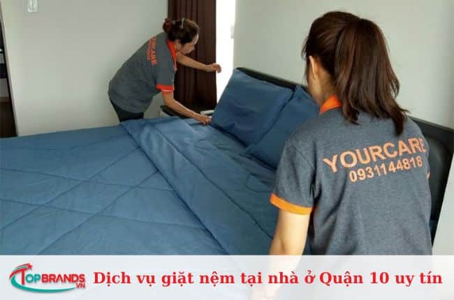 Dịch vụ giặt nệm tại nhà ở Quận 10 uy tín