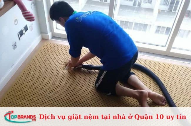 Dịch vụ giặt nệm tại nhà ở Quận 10 uy tín