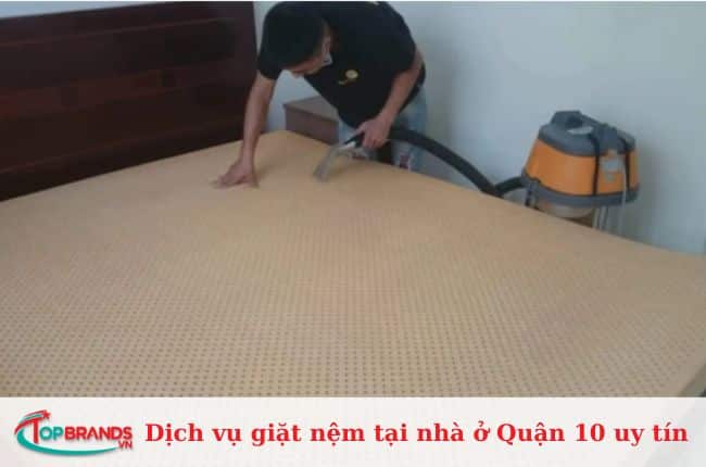 Dịch vụ giặt nệm tại nhà ở Quận 10 uy tín