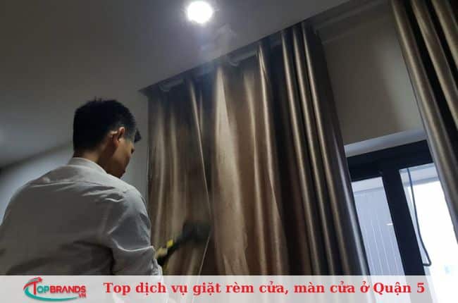 Dịch vụ giặt rèm cửa, màn cửa tại nhà ở quận 5 giá rẻ