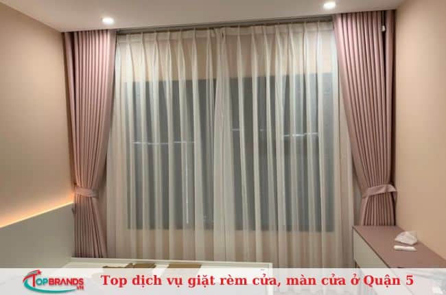 Dịch vụ giặt rèm cửa, màn cửa tại nhà ở quận 5 giá rẻ