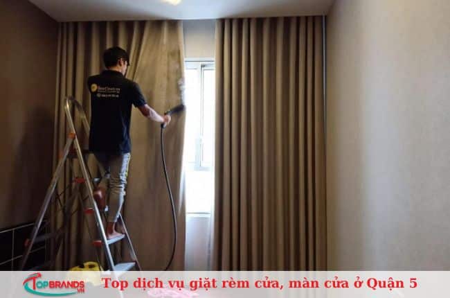 Dịch vụ giặt rèm cửa, màn cửa tại nhà ở quận 5 giá rẻ