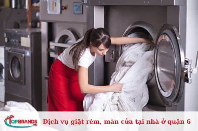 Dịch vụ giặt rèm cửa, màn cửa tại nhà ở Quận 6 uy tín