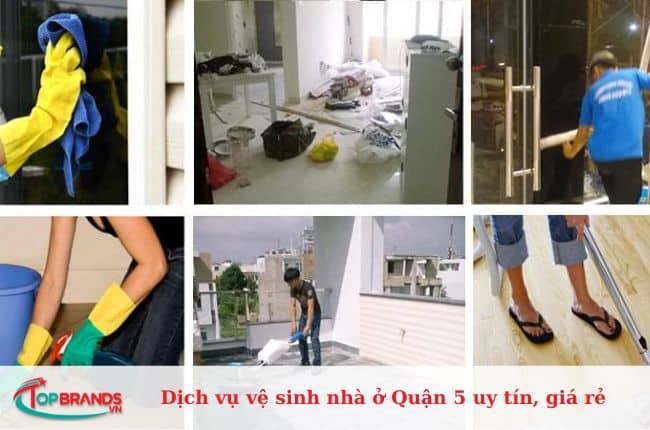 Dịch vụ vệ sinh nhà ở Quận 5 uy tín, giá rẻ