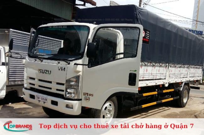 Top dịch vụ thuê xe tải chở hàng quận 7