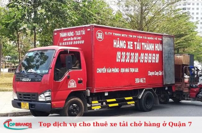 Top dịch vụ thuê xe tải chở hàng Quận 7 uy tín, giá rẻ