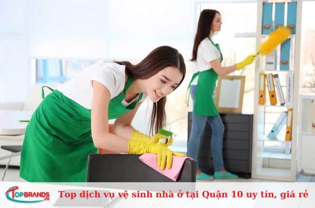 Top dịch vụ vệ sinh nhà ở tại Quận 10 uy tín, giá rẻ