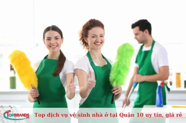 Top dịch vụ vệ sinh nhà ở tại Quận 10 uy tín, giá rẻ