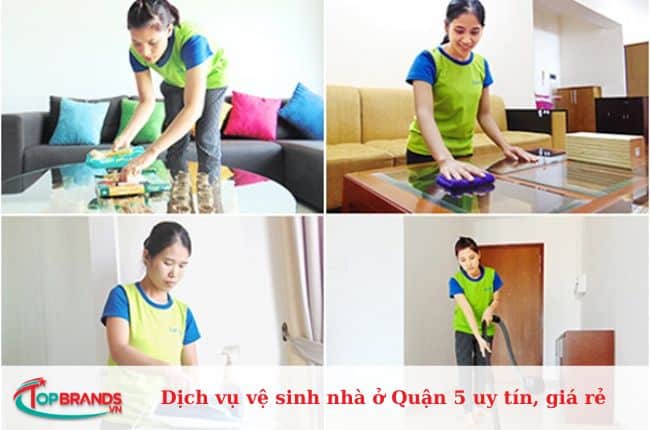 Top dịch vụ vệ sinh nhà ở tại Quận 5 uy tín, giá rẻ