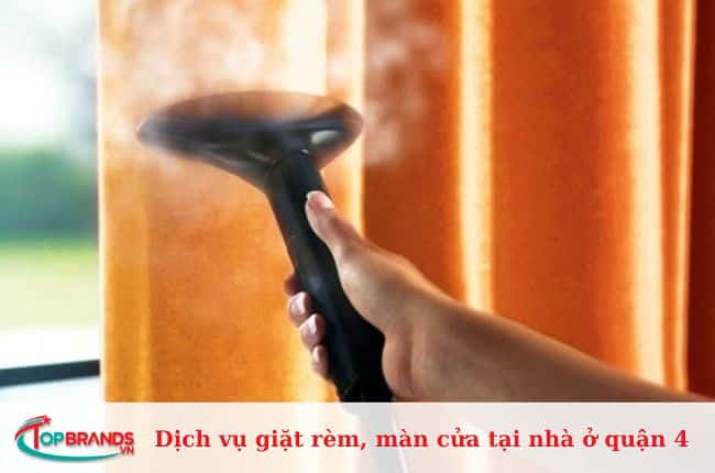 Dịch vụ giặt rèm cửa, màn cửa tại nhà ở Quận 4 uy tín