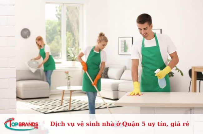 Top dịch vụ vệ sinh nhà ở tại Quận 5 uy tín, giá rẻ