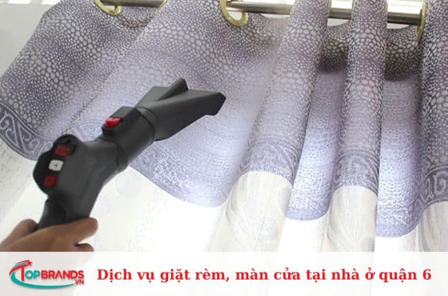 Dịch vụ giặt rèm cửa, màn cửa tại nhà ở Quận 6 uy tín