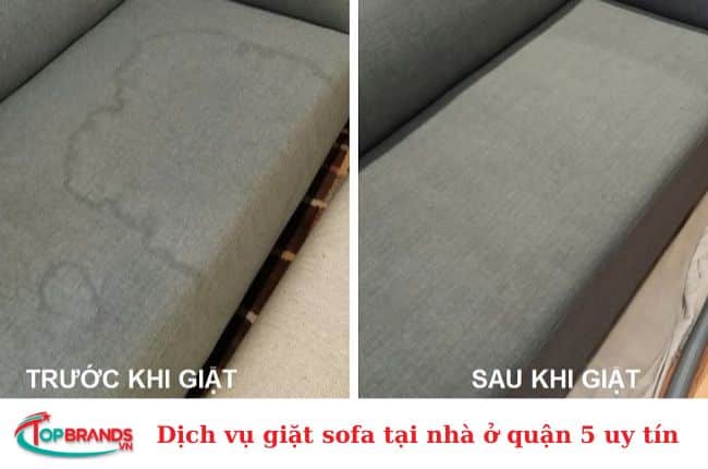 Dịch vụ giặt sofa tại nhà ở quận 5 uy tín