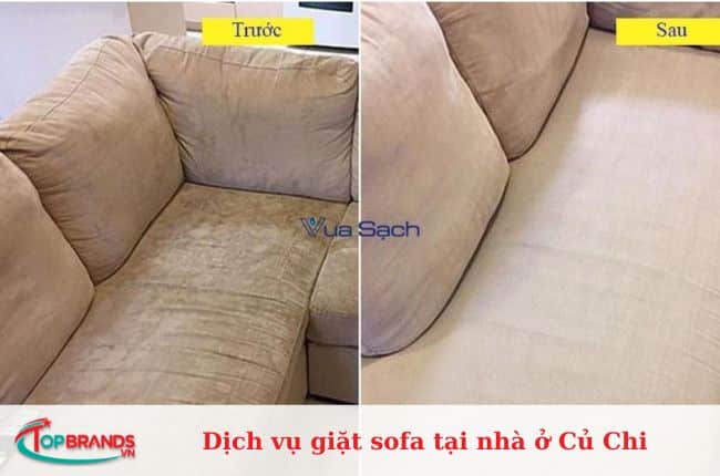 Dịch vụ giặt sofa tại nhà ở Củ Chi uy tín