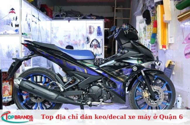 Top địa chỉ dán keo/decal xe máy ở Quận 6