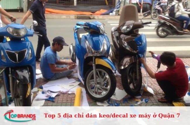 Top địa chỉ dán keo/decal xe máy ở Quận 7 đẹp, giá rẻ