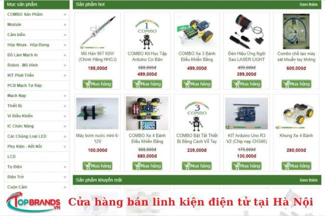 Cửa hàng bán linh kiện điện tử Hà Nội Đức Huy