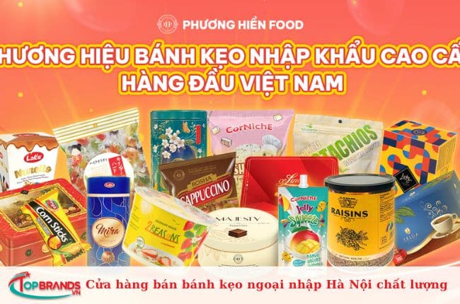 Một trong số các cửa hàng bán bánh kẹo ngoại nhập Hà Nội chất lượng cao