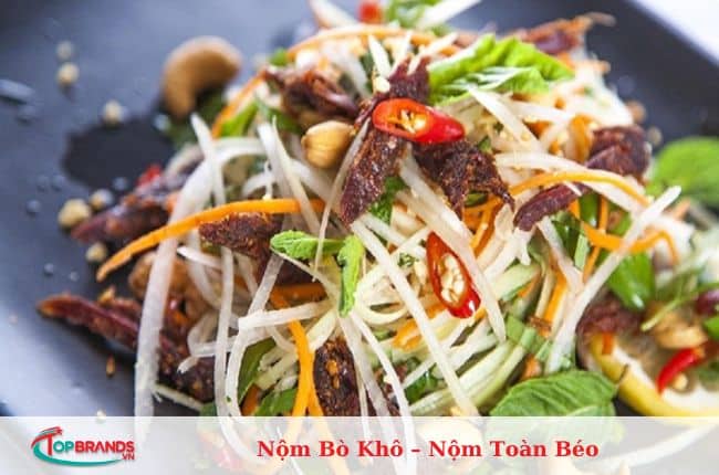 địa chỉ quán nộm bò khô ngon nhất Hà Nội