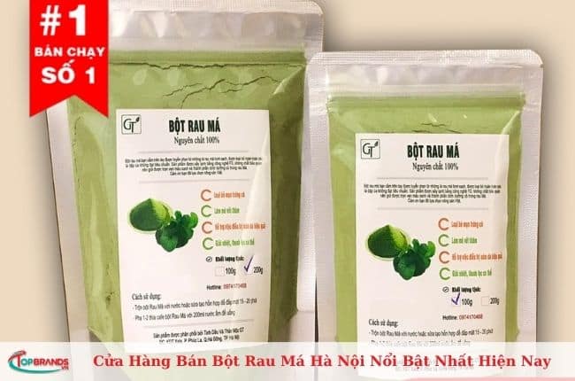 Các địa chỉ bán bột rau má Hà Nội nổi bật