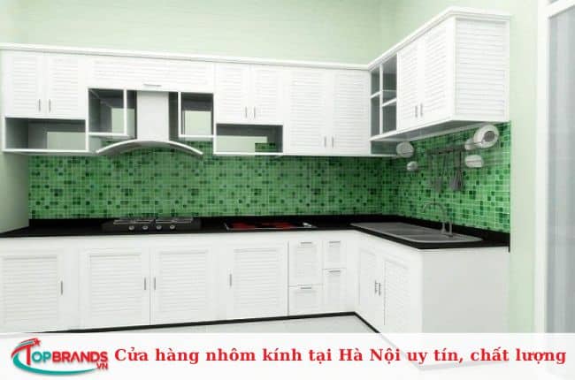 Tủ Bếp Nhôm Kính