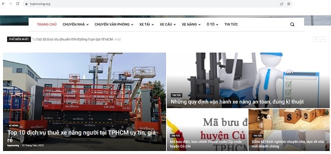 Topmoving.org - Trang web đánh giá, review lĩnh vực vận tải uy tín