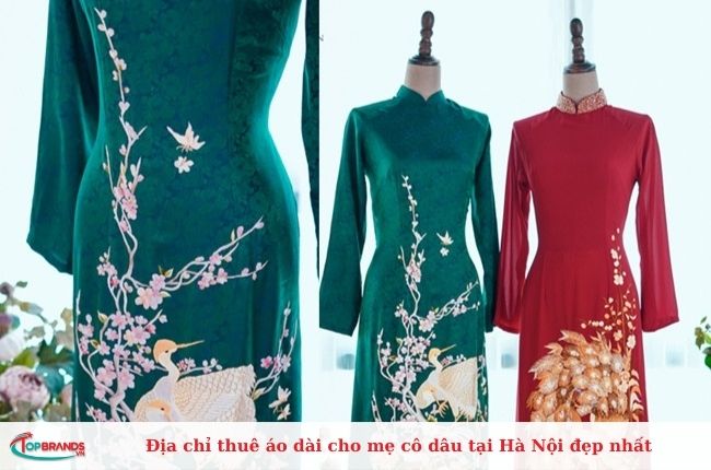 Địa chỉ thuê áo dài cho mẹ cô dâu đẹp nhất tại Hà Nội
