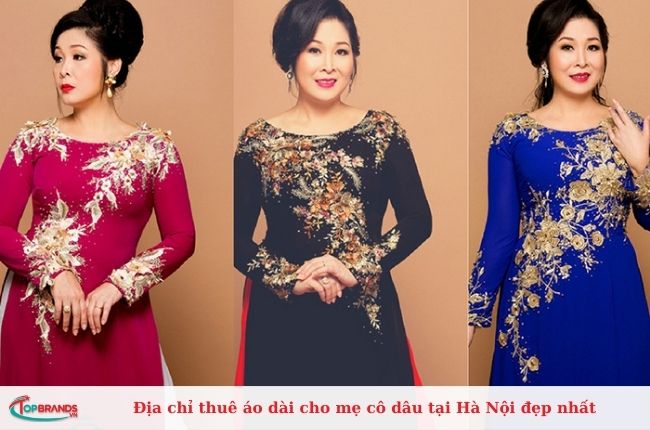 Địa chỉ thuê áo dài cho mẹ cô dâu đẹp tại Hà Nội