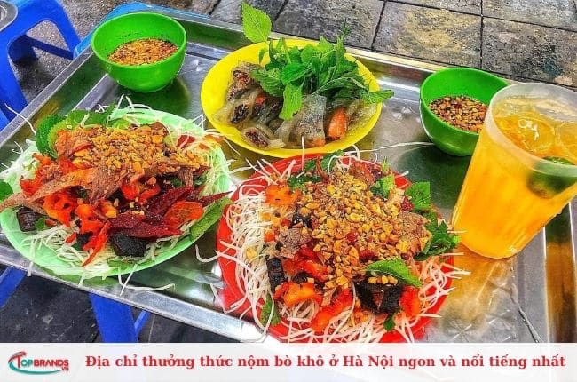 Địa chỉ thưởng thức nộm bò khô ngon nhất tại Hà Nội