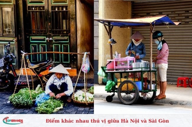 Điểm khác nhau thú vị giữa Hà Nội và Sài Gòn