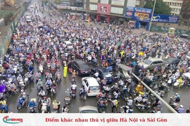 Điểm khác nhau thú vị giữa Hà Nội và Sài Gòn