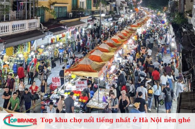 Một trong các khu chợ ở Hà Nội nổi tiếng