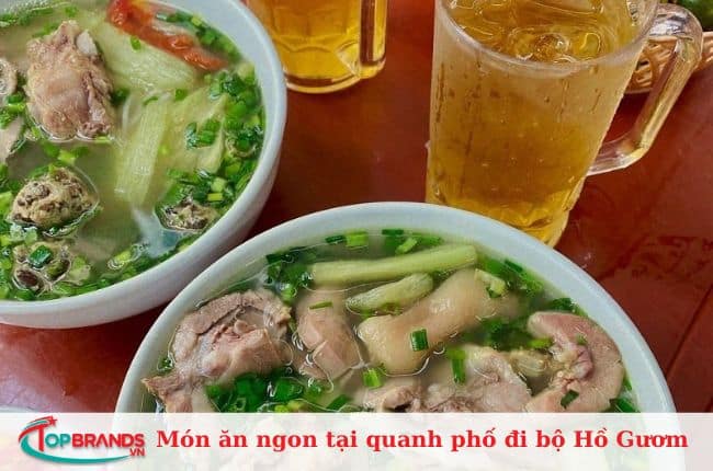 Bún mọc, sườn dọc mùng