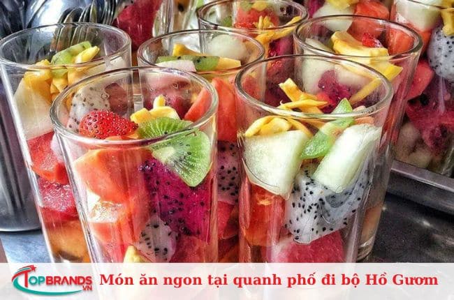 Món ăn quanh phố đi bộ hồ gương thanh đạm