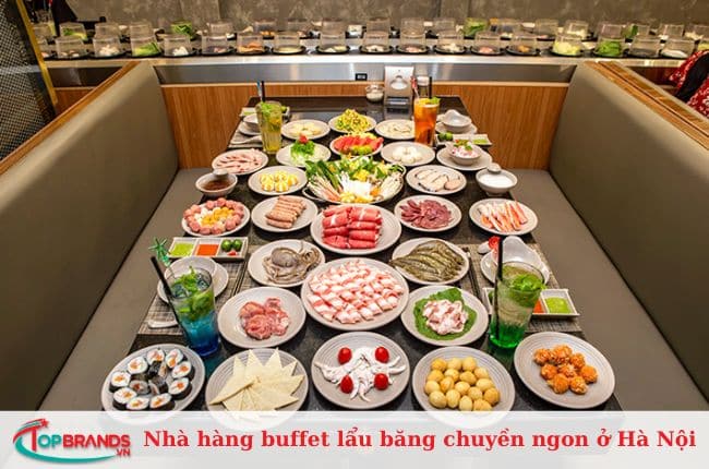 Nhà hàng buffet lẩu băng chuyền tại Hà Nội nổi tiếng