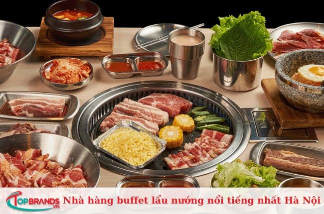 Một trong các nhà hàng buffet lẩu nướng tại Hà Nội