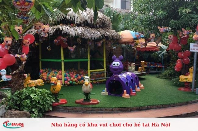 Quán có khu vui chơi cho bé tại Hà Nội