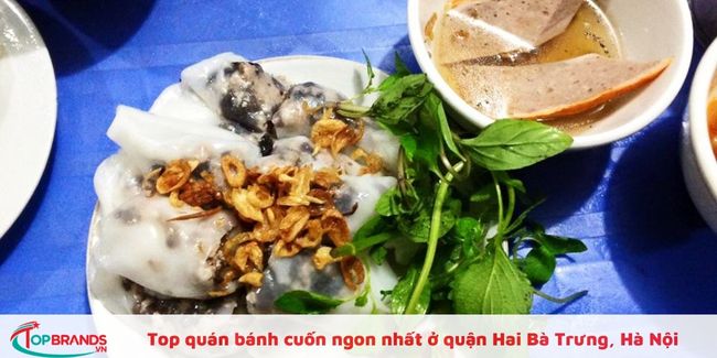 Tiệm bánh cuốn ngon bổ rẻ tại quận Hai Bà Trưng, Hà Nội