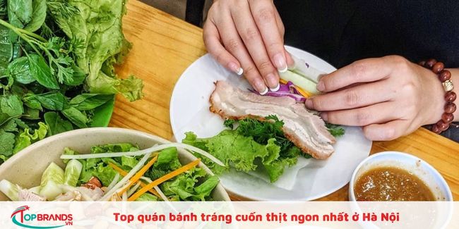 Tiệm bánh tráng thịt heo Hà Nội ngon 