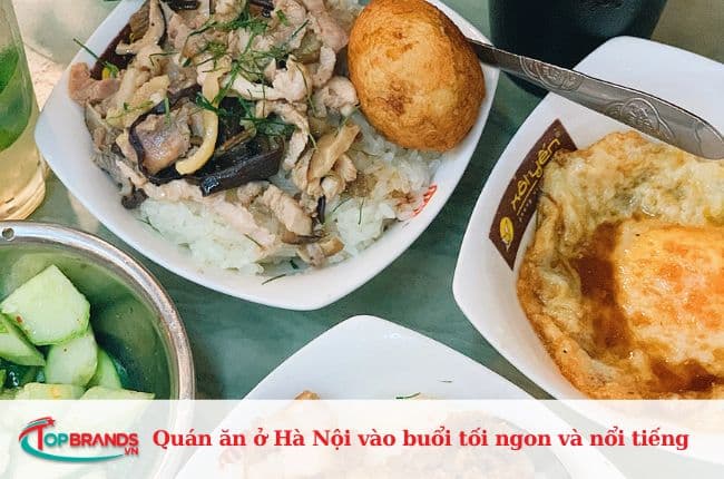Quán ăn ở Hà Nội vào buổi tối chất lượng